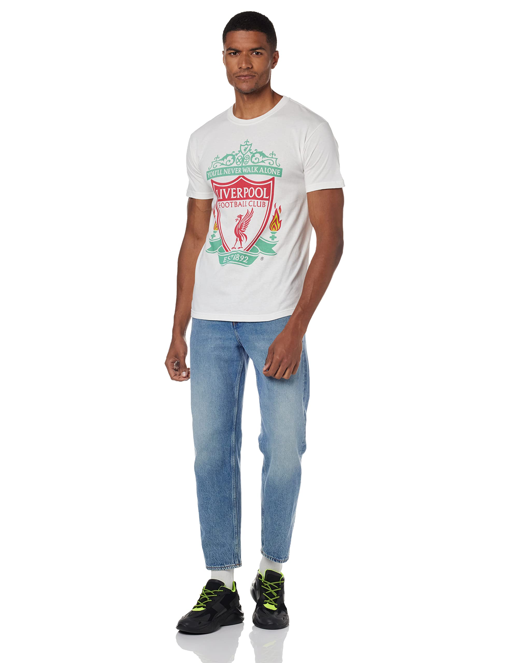 Amazon | リバプールFC AuthenticメンズホワイトYNWA Tシャツ